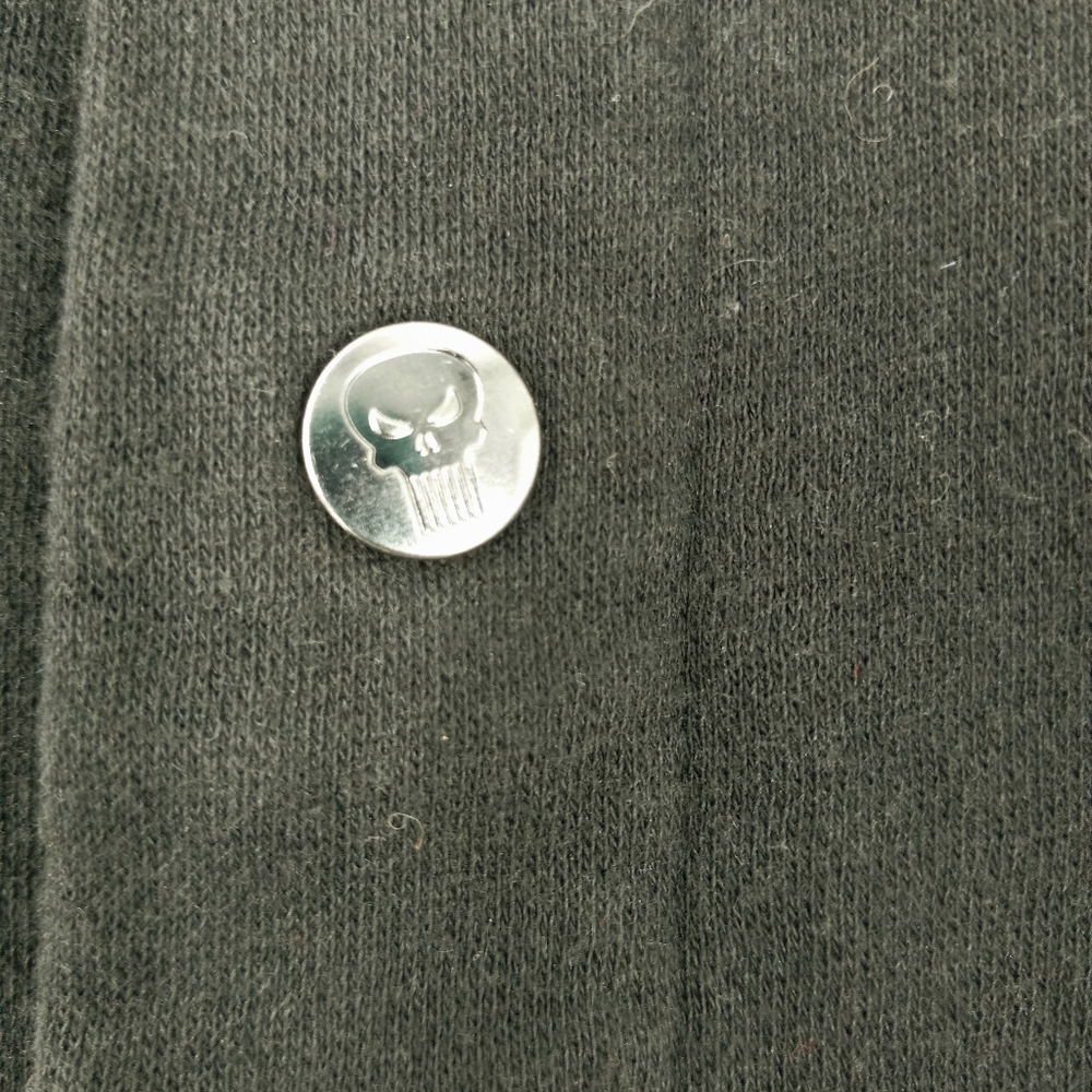 Marvel Medium Dark Gray Button Snap Varsity Style… - image 2